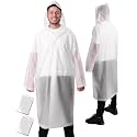 ANYOO Rain Ponchos for Adults Lightweight Reusable Raincoats for Men Women Emergency Rain Jacket with Hood 2 Pack
