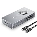 ANYOYO 40Gbps M.2 NVMe SSD Enclosure with Cooling Fan, Aluminium Alloy Enclosure Compatible with Thunderbolt 4/3/USB4, Support M/B+M Key SSD, Tool-Free Installation