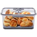 ANYPROLUS Bread Box for Homemade Bread Boxes for Kitchen Counter Airtight, Time Recording Bread Storage Container with Lid, Bread Containers Storage Airtight Loaf Bread Keeper, Grey