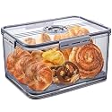 ANYPROLUS Bread Box for Homemade Bread Boxes for Kitchen Counter Airtight, Time Recording Bread Storage Container with Lid, Bread Containers Storage Airtight Loaf Bread Keeper, Large