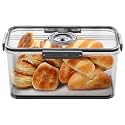 ANYPROLUS Bread Box for Homemade Bread Boxes for Kitchen Counter Airtight, Time Recording Bread Storage Container with Lid, Bread Containers Storage Airtight Loaf Bread Keeper, Dark Grey