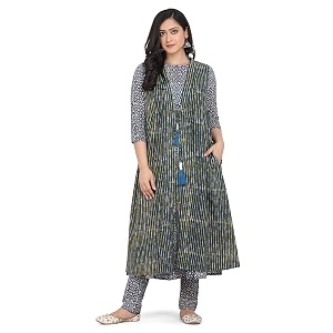 Anyra Womens Cotton Regular Kurta with Bottom