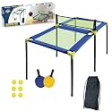 Anywhere Sports - Portable Trampoline Ping Pong Table Tennis Game for Indoor or Outdoor Use, Includes Two Paddles, Six Balls, Storage Bag, and Compact Size for Kids