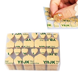 anzailala nail stickers waterproof nail glue sticker upgrades super sticky glue for nail extension5 sheets