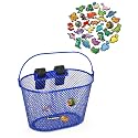 ANZOME Kids Bike Basket, Bicycle Basket for Boy and Girl, Waterproof Metal Wire Children's Bicycle Basket, Suitable for Most Children's Bicycles and Kids Tricycles