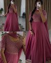 ANZU Embroidered Embellished Georgette Stitched Anarkali Gown