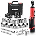 AOBEN 1/4" Cordless Electric Ratchet Wrench Kit for Auto Repair and DIY