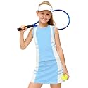 AOBUTE Girls Tennis Golf Outfit Tank Top and Skirt with Shorts Set 4-12 Years