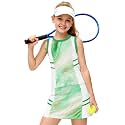 AOBUTE Girls Tennis Golf Outfit Tank Top and Skirt with Shorts Set 4-12 Years