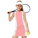 AOBUTE Girls Tennis Golf Outfit Tank Top and Skirt with Shorts Set 4-12 Years
