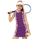 AOBUTE Girls Tennis Golf Outfit Tank Top and Skirt with Shorts Set 4-12 Years