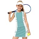 AOBUTE Girls Tennis Golf Outfit Tank Top and Skirt with Shorts Set 4-12 Years
