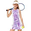AOBUTE Girls Tennis Golf Outfit Tank Top and Skirt with Shorts Set 4-12 Years