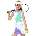 AOBUTE Girls Tennis Golf Outfit Tank Top and Skirt with Shorts Set 4-12 Years