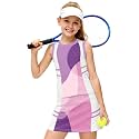 AOBUTE Girls Tennis Golf Outfit Tank Top and Skirt with Shorts Set 4-12 Years