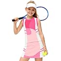 AOBUTE Girls Tennis Golf Outfit Tank Top and Skirt with Shorts Set 4-12 Years