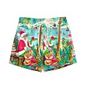 AOBUTE Kid's Christmas Boxers Xmas Print Swim Trunks Drawstring Novelty Lounge Shorts 5-14 Years