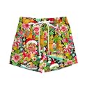 AOBUTE Kid's Christmas Boxers Xmas Print Swim Trunks Drawstring Novelty Lounge Shorts 5-14 Years