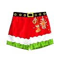 AOBUTE Kid's Christmas Boxers Xmas Print Swim Trunks Drawstring Novelty Lounge Shorts 5-14 Years