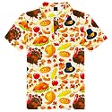 AOBUTE Kids Thanksgiving Shirt Turkey Short Sleeve Holiday Polo 3-14 Years
