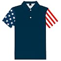 AOBUTE Kids 4th of July Polo American Flag Short Sleeve Button Down Shirts Tops 3-14 Years