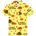 AOBUTE Kids Thanksgiving Shirt Turkey Short Sleeve Holiday Polo 3-14 Years