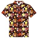 AOBUTE Kids 4th of July Polo American Flag Short Sleeve Button Down Shirts Tops 3-14 Years