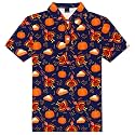 AOBUTE Kids Thanksgiving Shirt Turkey Short Sleeve Holiday Polo 3-14 Years