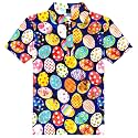 AOBUTE Kids 4th of July Polo American Flag Short Sleeve Button Down Shirts Tops 3-14 Years