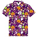 AOBUTE Kids Thanksgiving Shirt Turkey Short Sleeve Holiday Polo 3-14 Years