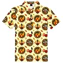 AOBUTE Kids Thanksgiving Shirt Turkey Short Sleeve Holiday Polo 3-14 Years