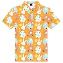 AOBUTE Kids Thanksgiving Shirt Turkey Short Sleeve Holiday Polo 3-14 Years