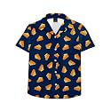 AOBUTE Unisex Kids Hawaiian Shirt Boys Button Up Shirts Girls Short Sleeve Aloha Golf Top 5-14 Years