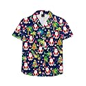 AOBUTE Unisex Kids Hawaiian Shirt Boys Button Up Shirts Girls Short Sleeve Aloha Golf Top 5-14 Years