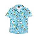 AOBUTE Unisex Kids Hawaiian Shirt Boys Button Up Shirts Girls Short Sleeve Aloha Golf Top 5-14 Years