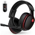 AOC 2.4GHz Wireless Gaming Headset for PS5, PS4, PC, Switch, 45Hr, BlackRed