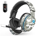 AOC 2.4GHz Wireless Gaming Headset for PS5, PS4, PC, Switch, 45Hr, Camo