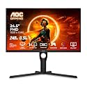 AOC 25G3ZM/BK 24.5" FHD Gaming Monitor, 240Hz Refresh Rate, 1ms GTG Response Time, 6 Game Modes, Freesync Premium, Low Input Lag, ShadowControl, HDMI &amp; DisplayPort