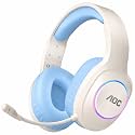 AOC Gaming Headphones with Noise Canceling Mic - White-Blue