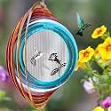 Aoedelyart 3D Animations Hummingbird Wind Spinner for Yard and Garden,12In Metal Wind Spinners Hummingbird Gift for Women Mom Grandma Wife,Outdoor Garden Decor Hanging Kinetic Yard Art Wind Sculpture