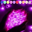 Aogist 100 PCS Pink Balloon Lights with Loop for Hanging, Mini Ball Lamp Round Tiny Led Light for Paper Lanterns Balloons Vases Cups Birthday Party Event Wedding Halloween Christmas Decoration
