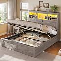 AOGLLATI Farmhouse Full Size Bed Frame with