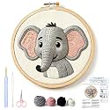 AohaiNova Punch Needle Kit for Adult Beginners, Punch Needling Set Elephant