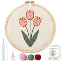 AohaiNova Punch Needle Kit for Adult Beginners,Punch Needling Set Rose