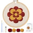 AohaiNova Punch Needle Kit for Adult Beginners,Punch Needling Set Flower