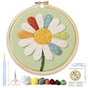 AohaiNova Punch Needle Kit for Adult Beginners,Punch Needling Set Daisy