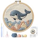 AohaiNova Punch Needle Kit for Adult Beginners, Punch Needling Set Dolphins