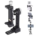 AOKA Metal Phone Tripod Mount, Arca Compatible Base with Cold Shoe, 360° Swivel and 180° Tilt Adjustment, Includes Multiple 1/4 Bolt Expansion Ports, Compatible with iPhone 16Pro Max Galaxy S24 Ultra
