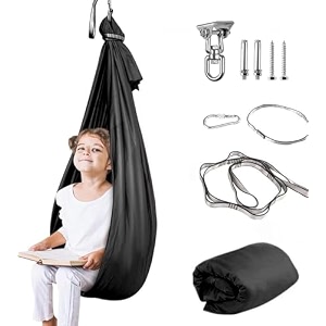 aokitec sensory swing for kids amp adult indoor outdoor cuddle hammock chair