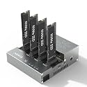 AOKO M.2 NVMe SSD Cloner Duplicator with Cooling Fan, 4-Bay M.2 Cloner NVMe Enclosure for PCIe 22110 2280 2260 2242 2230 SSD Docking Station,Support 1-to-3 Offline Clone -Aluminum Alloy